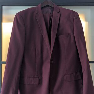 3 Piece  Tailored Men's Suit- Maroon